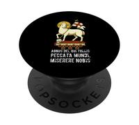 Agnus Dei Sanctus Traditionnel Latin Messe Catholique PopSockets PopGrip Adhésif