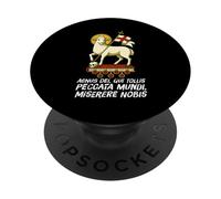 Agnus Dei Sanctus Traditionnel Latin Messe Catholique PopSockets PopGrip Adhésif
