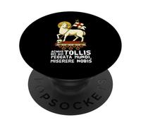 Agnus Dei Sanctus Traditionnel Latin Messe Catholique PopSockets PopGrip Adhésif