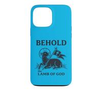 Agnus Dei Symbole de Foi chrétienne Religieux catholique Graphique Coque pour iPhone 13 Pro Max