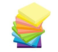 Agoer 1000 Feuillets Notes Sticky Notes de 10 Couleurs Vives, 76 x 76 mm Super Sticky Notes, 100 feuilles/bloc Notes Autocollantes, Notes Super Adhésives pour l'école, le bureau, la maison
