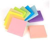 Agoer Lot de 1000 feuilles de notes autocollantes - 76 x 76 mm - Super Sticky Notes autocollantes - Multicolores - Feuilles détachables - Pour bureau, maison, école et études - 10 couleurs