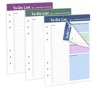 Agoer To Do List A5 Recharge Papier,180 Pages Non-Datées Tricolore Recharges pour Agendas et Planificateurs,6 Trous Refill Paper Daily Planner Recto Verso pour Journalier Listes Planning,Français