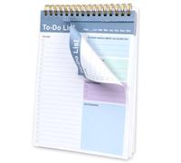 Agoer To Do List Bloc Notes DIN A5,180 Pages Non-Datées Bloc Planification Tricolore,Facile à Arracher Daily Planner Carton à Fond dur Journalier Carnet Quotidien Organiseur pour Listes Planning