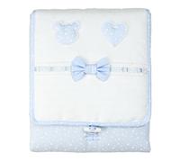 Agofil Filet Matelas à Langer de Voyage, avec Toile Aida à Broder, Bleu, Taille Unique, 1 Unité