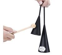 Agogo Cloche bicolore, instrument de percussion latine traditionnel avec bâton en bois