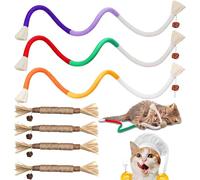 agogue Lot de 6 bâtons d'herbe à chat - Jouet interactif - Jouet interactif - Pour les soins dentaires et la mauvaise haleine - Jouet interactif pour chat - Jouet interactif pour chat (couleur