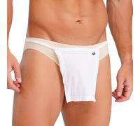 Agoky Bikini String Homme Sexy G-String Ficelle Taille Basse sous Vêtement S-XXL Blanc S