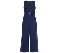 Agoky Combinaison De Cérémonie Soirée Cocktail Enfant Fille Salopette Mariage Demoiselle D'honneur Sans Manche Bleu Marine 9-10 ans