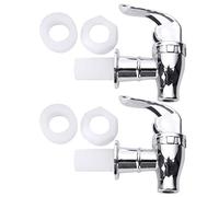 Agoky Lot de 2 Robinet Distributeur de Boissons Bouteilles en Acier Inoxydable Robinet de Rechange Baril de Vin pour Boisson, Vin, Bère, Café, Coca, Lait 17mm Argenté Argenté B 17mm