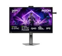 AOC Gaming Moniteur AG276QSG2 27 Pouce 360Hz Fast IPS Dalle, 0.3ms MPRT, HDR10, G-Sync Compatible, Ajustable en Hauteur, Haut-parleurs, USB Hub(2560x1440 HDMI 3X 2.1 TMDS DP 1x 1.4) Noir