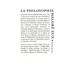 Agone N° 48, 2012 - La Philosophie Malgré Eux