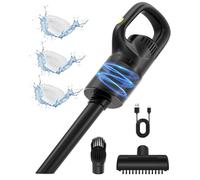 AGOODTO Aspirateur à main sans fil, portable, rechargeable, sans fil, haute puissance, équipé de 3 filtres, nettoyeur pour voitures, maisons, animaux de compagnie et bureaux