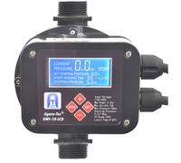 Agora-Tec® Commande de la pompe - Pressostat de débit DWv-18-LCD câblé (pression marche/arrêt réglable) avec protection contre la marche à sec, surveillance de la surpression, indicateur de fuite