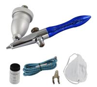 Agora-Tec - Effaceur Aérographe AEG AT-01 - Sablage - Aérographe L'ensemble Comprend Le Tuyau, 150g Sandstrahlgut, Masque Anti-poussière et du Support Mural.