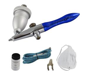 Agora-Tec - Effaceur Aérographe AEG AT-01 - Sablage - Aérographe L'ensemble Comprend Le Tuyau, 150g Sandstrahlgut, Masque Anti-poussière et du Support Mural.