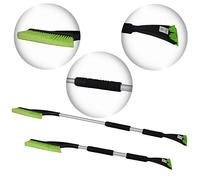 Agora-Tec® Grattoir télescopique et balayette (fouet), extra long, pour voiture, camion, bus, longueur maximale1,20 m