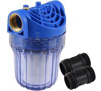 Agora-Tec® Petit filtre à eau avec pression de fonctionnement max. : 8 bar, débit max. : 3000 l/h, maille du filtre : 0,15 mm, raccords : 1" (30,3 mm) femelles en laiton IG