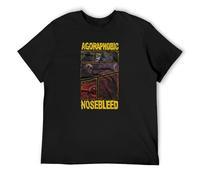 Agoraphobic Nosebleed Dark Comic T-Shirt Graphic Tee Printed Top Mens Black Shirt M