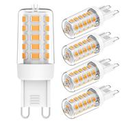 AGOTD Ampoule à LED Dimmable G9 4W, Lumière Ampoules 2700K Blanc Chaud équivalent à 40W 50W Halogène Ampoules, 420LM, Sans Scintillement, 360° AC220-240V, Paquet de 5