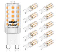 AGOTD Ampoules LED G9 4W Equivalente 40W Halogène Lumière, 400 lumens, non dimmable AC220-240V, Angle de 360 (blanc chaud, Lot de 10)