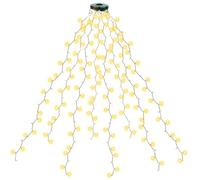 AGOTD Éclairage de Noël de 2 m avec anneau, guirlande lumineuse de 280 LED, 8 brins, avec minuterie, 8 modes, étanche, pour arbre de Noël de 150 cm, 180 cm, 240 cm (blanc chaud)