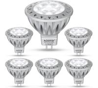 AGOTD Lot de 6 spots LED GU5.3 MR16 - 7 W - 2700 K - Blanc chaud - Remplace les spots halogènes de 50 W - Angle d'éclairage 38° - 12 V AC/DC