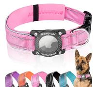 AgoumLux Collier Airtag pour Chien Support Imperméable 100% Étanche Collier Nylon Réglable et Réfléchissant pour Apple Air Tag