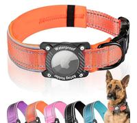 AgoumLux Collier Airtag pour Chien Support Imperméable 100% Étanche Collier Nylon Réglable et Réfléchissant pour Apple Air Tag