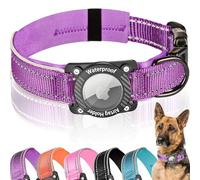 AgoumLux Collier Airtag pour Chien Support Imperméable 100% Étanche Collier Nylon Réglable et Réfléchissant pour Apple Air Tag