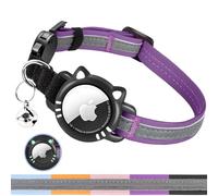 AgoumLux Collier Chat Airtag Compatible avec Apple Air Tag Réfléchissant avec Boucle de Sécurité Anti étranglement pour Chaton