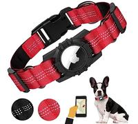 AgoumLux Collier pour Apple AirTag Réglable Réfléchissant en Nylon avec Support Air Tag Intégré pour Petits, Moyens et Grands Chiens