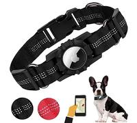 AgoumLux Collier pour Apple AirTag Réglable Réfléchissant en Nylon avec Support Air Tag Intégré pour Petits, Moyens et Grands Chiens