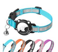 AgoumLux Réfléchissant Collier Chat Compatible avec Airtag Apple Collier, Boucle de Sécurité Anti étranglement pour Chaton, GPS Air Tag Non Inclu