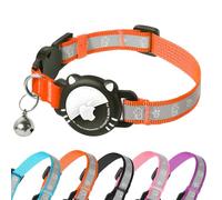AgoumLux Réfléchissant Collier Chat Compatible avec Airtag Apple Collier, Boucle de Sécurité Anti étranglement pour Chaton, GPS Air Tag Non Inclu