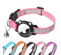AgoumLux Réfléchissant Collier Chat Compatible avec Airtag Apple Collier, Boucle de Sécurité Anti étranglement pour Chaton, GPS Air Tag Non Inclu