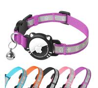 AgoumLux Réfléchissant Collier Chat Compatible avec Airtag Apple Collier, Boucle de Sécurité Anti étranglement pour Chaton, GPS Air Tag Non Inclu