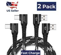 Agoz2Pack Câble de charge rapide USB-A vers USB-C à 90 degrés de 1,8 m compatible avec Motorola Moto G Pure/G Stylus/G Power 2024, Google Pixel 9