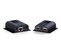 AGPTEK 1080P HDMI Extender 60M Extendeur HDMI sur CAT6/7/8 (LKV372pro) | avec affichage local en boucle, Transmission sur un seul câble Ethernet Cat6/6a/7/8 avec câbles IR Blaster et récepteur