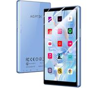 AGPTEK 128Go Lecteur MP3 Bluetooth et WiFi, 5''Écran Tactile, Lecteur de Musique Android 14 avec Spotify, Audible, YouTube,Bleu