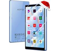 AGPTEK 128Go Lecteur MP3 Bluetooth WiFi, MP3 Spotify Android 13 avec 5"Écran Tactile HD, Compatible avec Deezer, Amazon Music, YouTube, Pandora, Audible, Libby, MP4 Enfant avec Contrôle Parental, Bleu