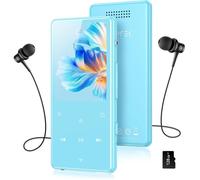AGPTEK 128Go MP3 Bluetooth 5.3 avec Haut-Parleur, 2.4"" Grand Écran Lecteur Musical en Métal Son sans Perte avec Bouton Tactile,