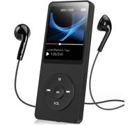 AGPTEK 16Go Lecteur Mp3 avec Haut Parleur Intégré, Radio FM, Enregistrement, e-Book 1,8"" Lecteur MP3 Sport, Extensible à 128
