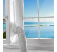 AGPTEK 300CM Joint de Fenêtre Tissu de Calfeutrage Résistant à l'eau pour Toutes Climatisations Mobiles Sèche-Linge et Déshumidificateurs avec Fermeture à Glissière Ruban Adhésif Installation Facile