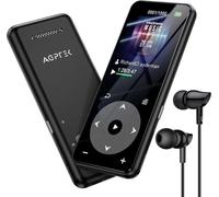 AGPTEK 32Go Lecteur MP3 Bluetooth 5.3 avec Haut-Parleur 1.8"" Écran Lecteur Musique en Métal avec Son sans Perte/Bouton