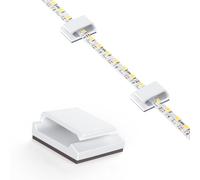 AGPTEK 60 PCS Clips Câbles Adhésifs Réglables, Premium Acrylique Câble Rangement de Fils Electriques, Colliers de Serrage Câble Attache pour Organiseur Bureau/PC/Chargeur/Lampe/Voiture/Maison-Blanc