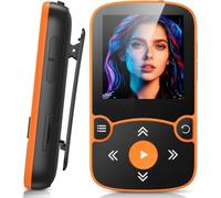 AGPTEK 64Go Lecteur MP3 Bluetooth 5.3 avec Clip, Baladeur Enfant MP3 Sport Portable, Lecteur Musique Son HiFi de Haute Qualité avec Bouton Volume, Radio FM, Podomètre, Enregistreur Vocal