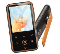 AGPTEK 64Go Lecteur MP3 Bluetooth 5.3 avec Clip, Lecteur Musique Sport HiFi avec Reconnexion Bluetooth Automatique, Radio FM/Podomètre, Ultra-léger 36g, Mini Baladeur Portable pour Courir - Orange