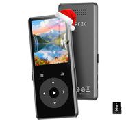 AGPTEK 64Go Lecteur MP3 Bluetooth 5.4 avec Haut-Parleur, Lecteur de Musique Son HiFi de Haute Qualité, Baladeur Sport Portable Player Métal avec Bouton Tactile, Radio FM Enregistreur,Slot Jusqu'à 128G