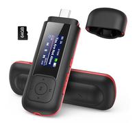 AGPTEK 64Go Lecteur MP3 Portable Type C 2 en 1,Clé USB MP3 avec Écran LED | Mini Baladeur Musique avec Radio FM, Enregistreur, Transfert Fichiers Mobiles Étudier Support Piles AAA (sans Écouteurs)